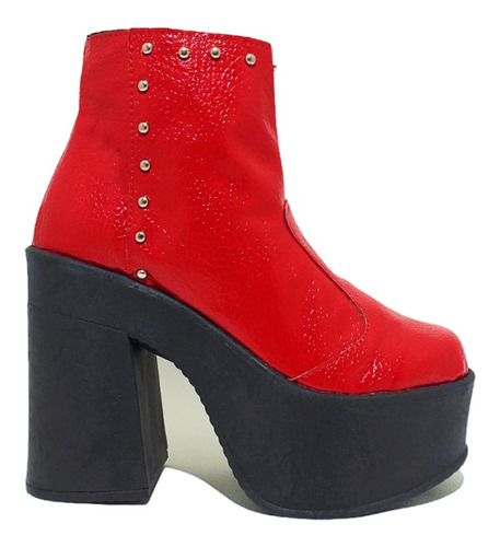 Imagen 2 de 5 de Botas Meru Charol Rojo
