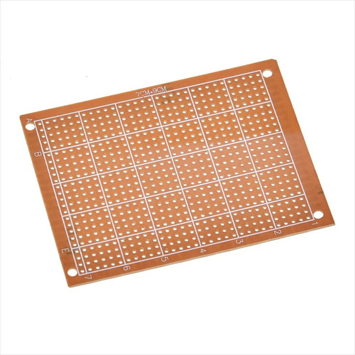 2 X Placa Perforada Pcb, 1 Cara 70 X 90mm Para Proyectos Diy