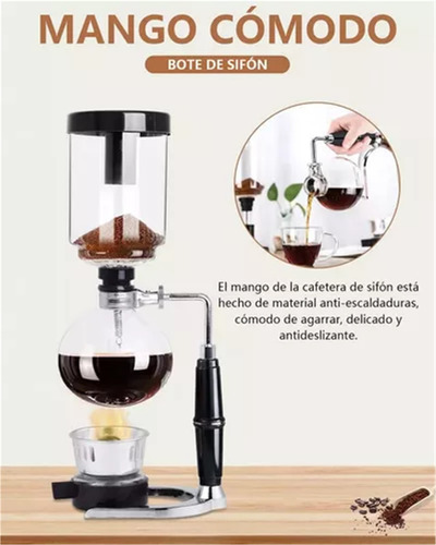 580ml Cafetera De Sobremesa Con Sifón De Vidrio De 5 Tazas
