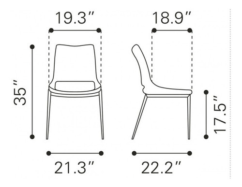 Silla De Comedor Ace Blanco/acero Këssa Cdmx Color De La Estructura De La Silla Plateado Color Del Asiento Blanco Diseño De La Tela Liso