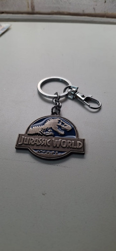 Llavero Metal Jurassic World Logo Azul - Eterniastore Azul