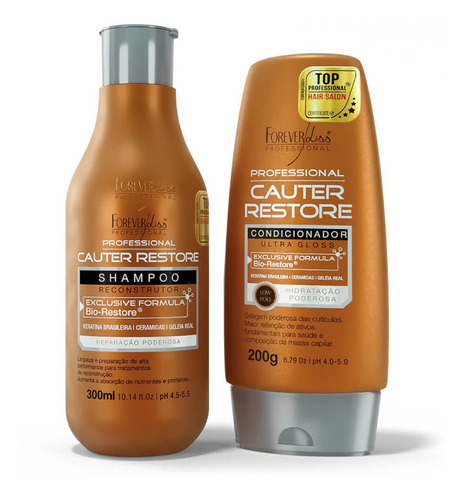 Kit Shampoo E Condicionador Forever Liss Cauter Restore