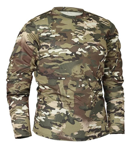 Camisetas De Manga Larga De Camuflaje De Secado Rápido Para