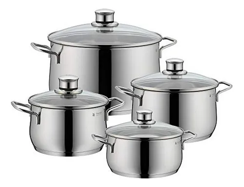 Set De Ollas Wmf Diadem Plus 4 Piezas - Acero Inoxidable Cro