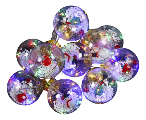 Luces Para Navidad De Esferas Luminosas Multicolor 2.8mt