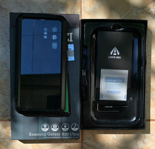 Funda Love Mei Para Samsung Galaxy S20 Ultra Negro Lisa (Usado)