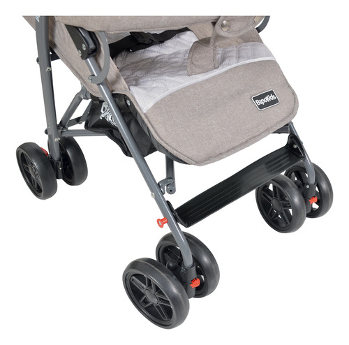 Coche Paragüita Reforzado Bebe Paseo Carrito Bipokids Beige Gris