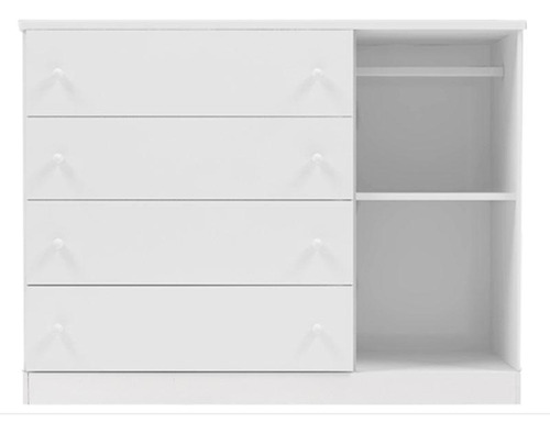 Cômoda Infantil Lívia Branco Brilho - Phoenix Branco