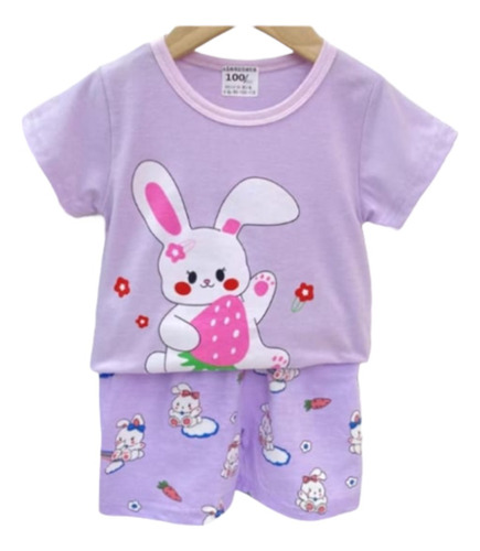Pijama Algodón Niño Niña Short Y Polera