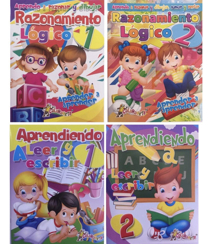 Guias Escolares Para Preescolar Kinder Y Primaria - 4 Libros