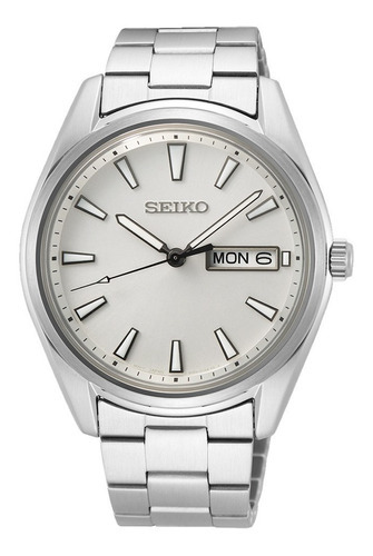 Reloj Seiko Discover More Classic Sapphire Sur339p1 Original Color de la malla Plateado Color del bisel Plateado Color del fondo Plateado