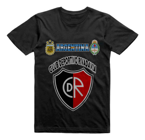 Remera Infantil Negra Club Deportivo Rivadavia Corrientes