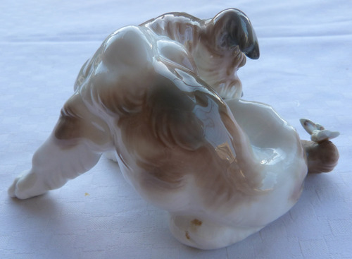 Monijor62-antiguo Coleccion Porcelana Lladro Perro C/maripos (Usado)
