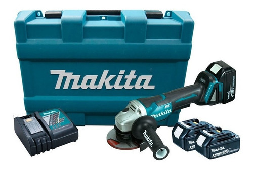 Esmerilhadeira Lixadeira Dga455rfe3 18v 3.0ah 115mm Makita Cor Azul 110V/220V