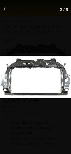 Cara De Vaca Toyota Yaris Belta 2007 2008 2009 2010 2011