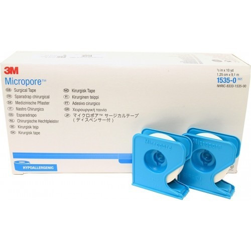 Imagen 1 de 1 de 3m Micropore 1535-0 Tela Adhesiva 1,25cm X 9,1m Caja X 24uni
