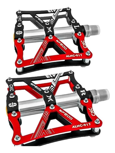 Pedal Mpeda Plataforma Mtb 3 Rolamentos Alnc-917 Eixo 9/16