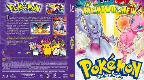 Pokemon La Película 01: Mewtwo Contraataca Blu Ray Oficial