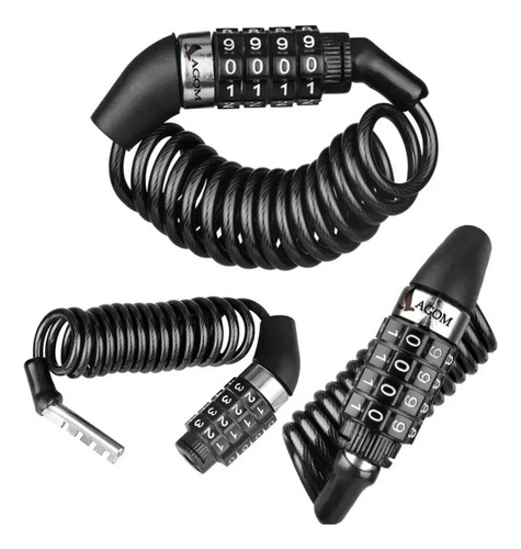 Lagom Candado Cadena De Seguridad Casco Moto Bici Combinación Ext Sistema Antirrobo Con Contraseña De 4 Dígitos Cable De Seguridad Acerado