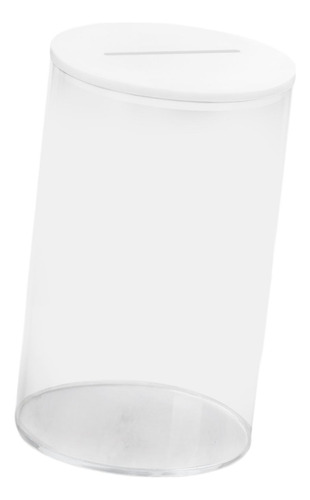 Hucha De Acrílico, Caja De Ahorro De Dinero, Tapa Blanca S