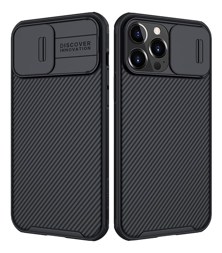 Funda Para iPhone 13 Pro Max, Negro/silicona/con Cubrecam...