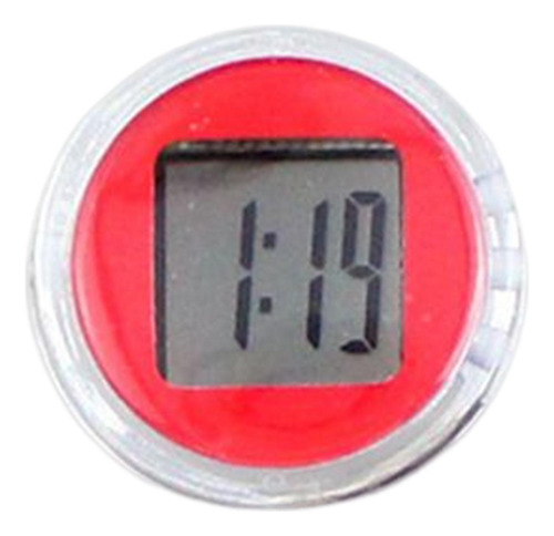 Mini Reloj Digital Para Motocicleta, Reloj Adhesivo Con Rojo