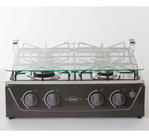 Estufa De Mesa Avellana V Gas Propano Plata Haceb Color Plateado Tipo De Conexión Gas Envasado 110v