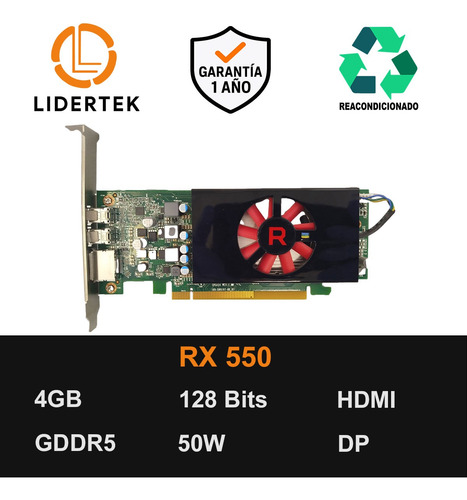 Tarjeta Grafica Amd Radeon Rx550 - 4gb Gddr5 - Dp (Reacondicionado)