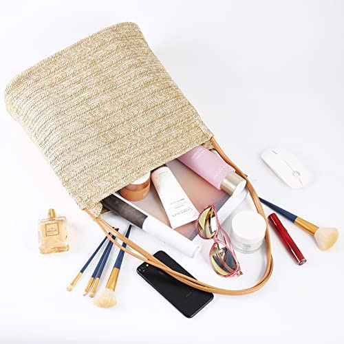 Panyuyi Bolso De Playa De Paja Para Mujer Bolso De Paja Bols