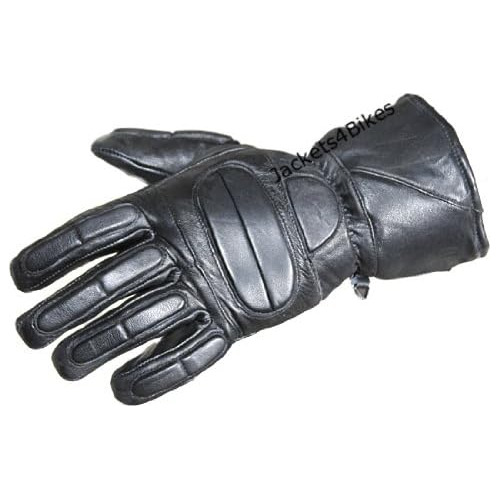 Mens Winter Gauntlet Motorcycle Gloves, 100% Natural...
