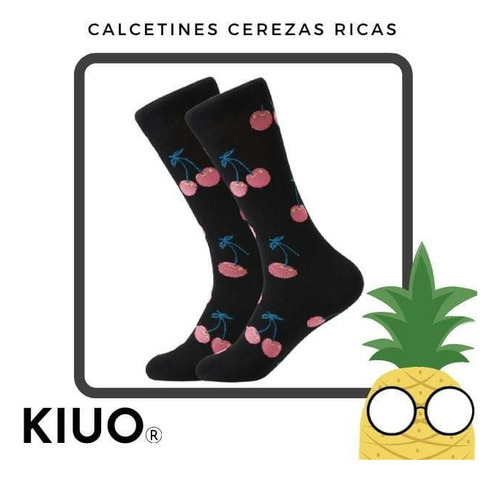 Calcetines Con Diseño De Cerezas Ricas Estilo Y Comodidad