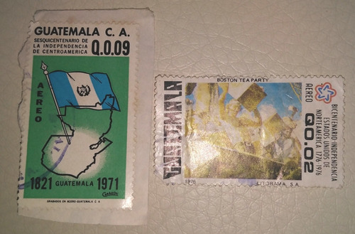 2 Estampillas De Guatemala( Conmemorativas)