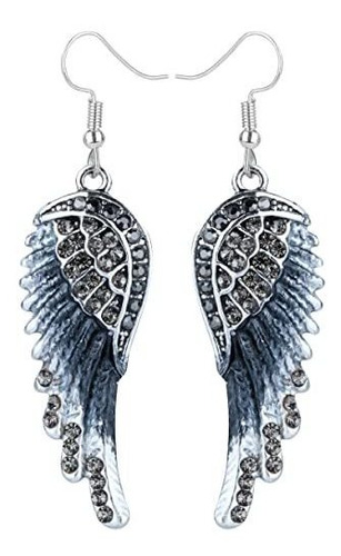 Joyas De Cristal De Guardian Angel Wings Cuelga Los Pendient