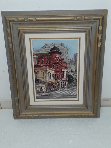 2205- Marcos Zechetto Ost 42x52cm C/moldura. Rua Do Triunfo (Usado)