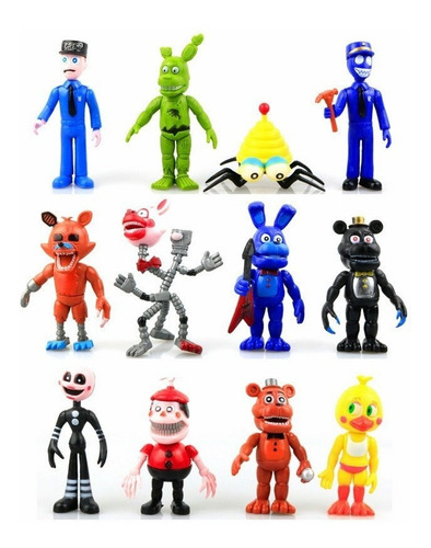 Five Nights At Freddy's Fnaf World - Kit De 12 Personagens