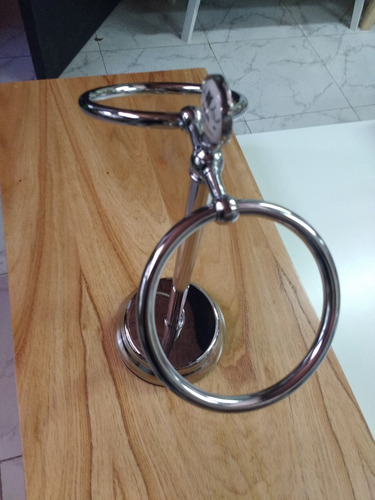Toallero De Aros - Para Vanitory - Acero Y Cromo -