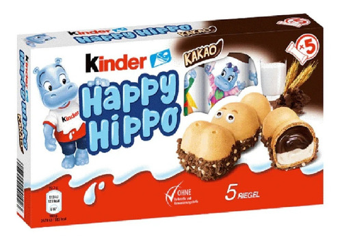 Chocolate Kinder Happy Hippo Galleta Crujiente 103 Gr