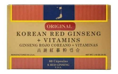 Ginseng Rojo Koreano + Hierbas Y Vitaminas 60cap. Agronewen.