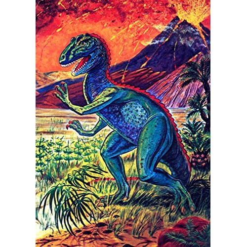 1012146 Run Dino Run Dinosaur Flag 28x40 Inch Double Si...