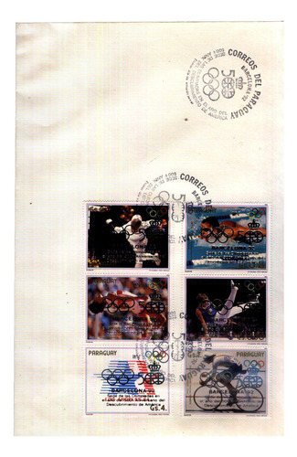 #4783 Paraguay 1987 Deportes Juegos Olímpicos Mi 4072-7 Fdc
