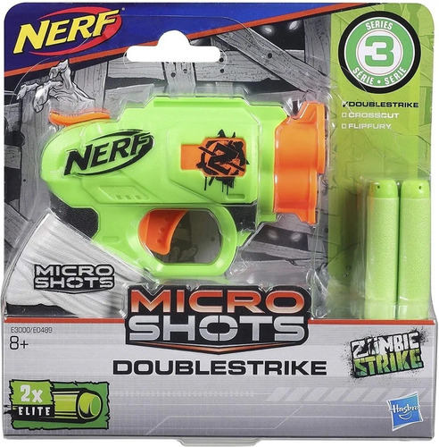Pistola Nerf Micro Shots Zombie Strike Double Strike E3000