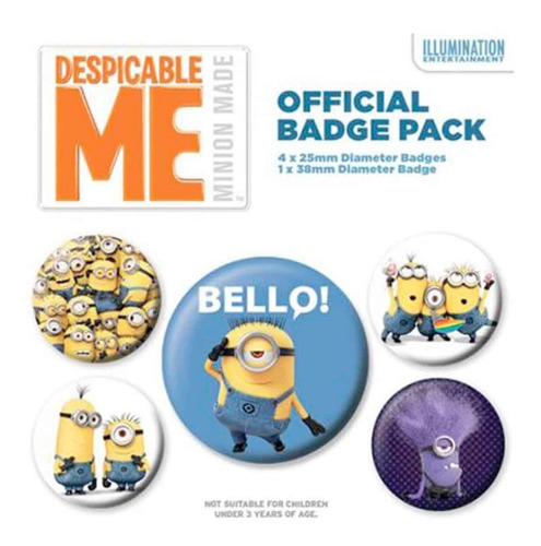 Pack De Chapitas Originales Despicable Me - Minions