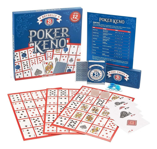 Bingo Juego De Poker Keno Con Tarjetas Y Fichas  Regalo Jhx