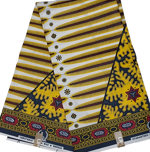 Tecidos Africanos (ankaras , Capulanas E Panos). Amarelo E Outras Cores Listras