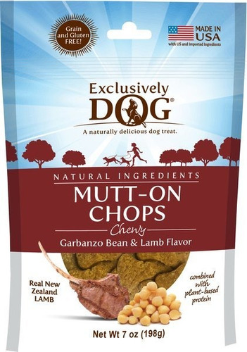 10 Pack De Exclusively Dog  Mutt-on Chops Garbanzo Bean