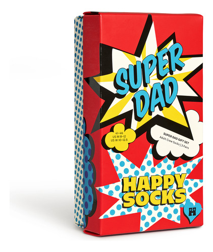 Calcetines Largos Happy Socks Super Dad 3 Pares