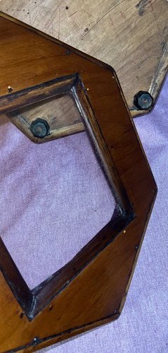 Costurero Inglés Siglo Xix Madera Y Vidrio Excelente Estado (Usado)