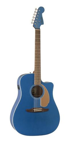 Guitarra electroacústica Fender California Redondo Player abeto belmont blue derecha