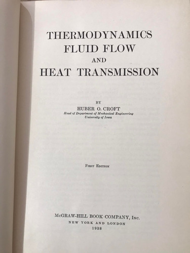 Thermodynamics Fluid Flow And Heat Transmission