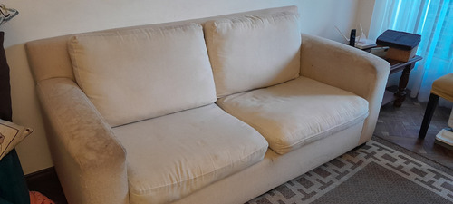 Sillon 2 Cuerpos Grande Usado Color Beige